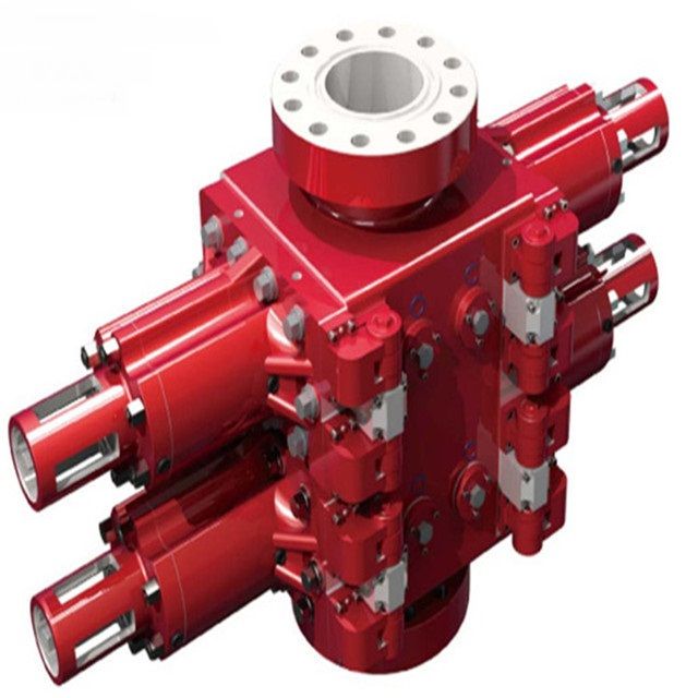 2fz54-14-Double-Blowout-Preventer-Working-with-Pipe-RAM